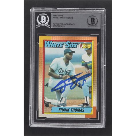 Frank Thomas Signed 1990 Topps 414B RC BGS Pristine Auction