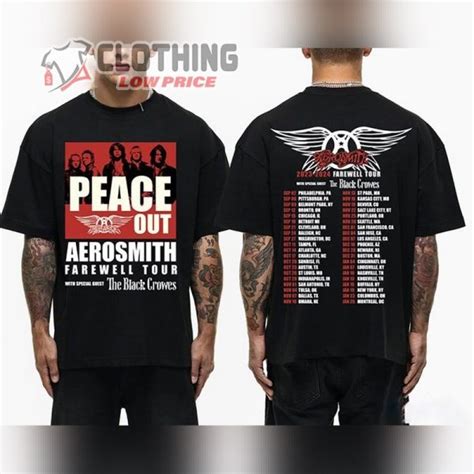 Aerosmith Band World Tour Setlist Merch Aerosmith Peace