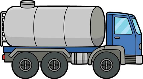 Water Truck Cartoon Colored Clipart Illustration Vector Art At