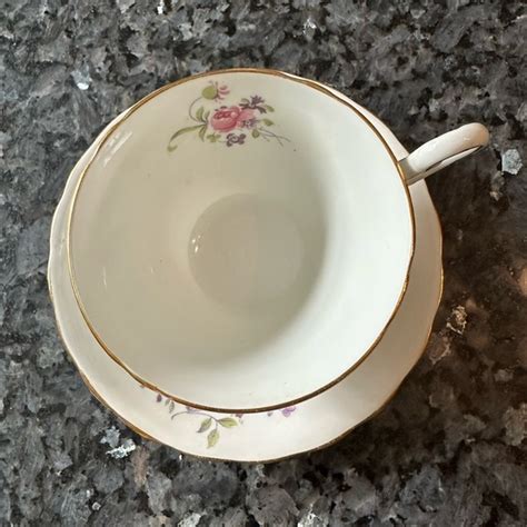 Kitchen Clarence Bone China Floral Tea Cup And Saucer Made In England Numbered Poshmark