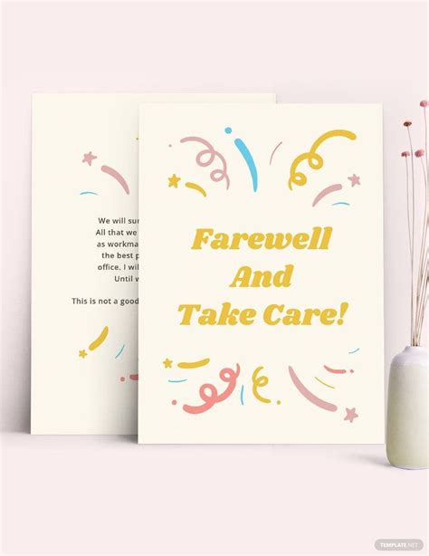 Office Farewell Card Template In Psd Illustrator Word Pages