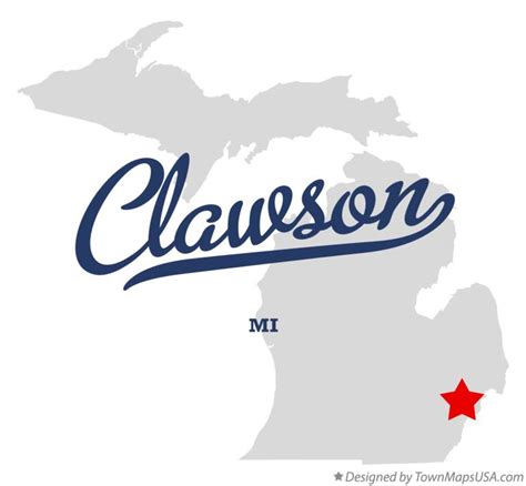 map  clawson mi michigan