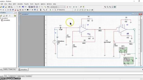 Bandpass Filter Using Multisim Youtube