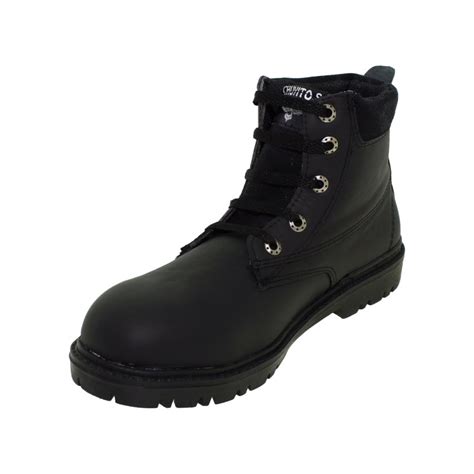 Bota Para Hombre Con Casco De Acero Piel Negro Marca Chuyito 424 00 En Mercado Libre