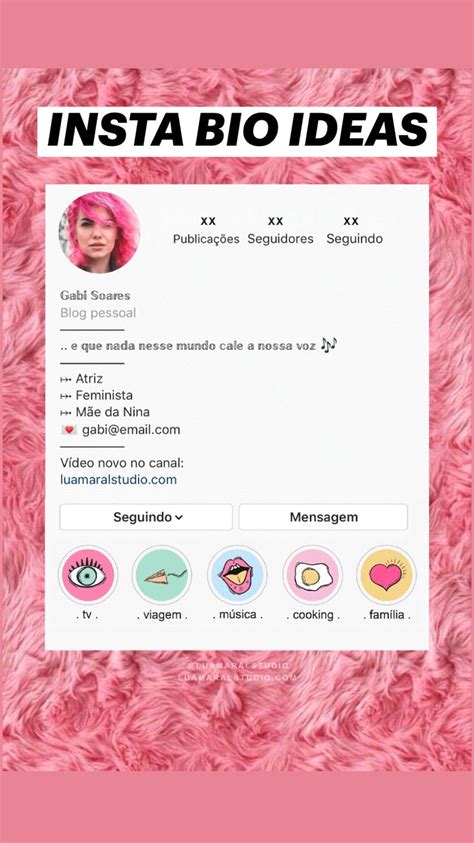 💖 Beautiful Insta Bio Ideas Um Guia Imersivo De Lu Amaral ♡ Aesthetic Graphic Design Shop