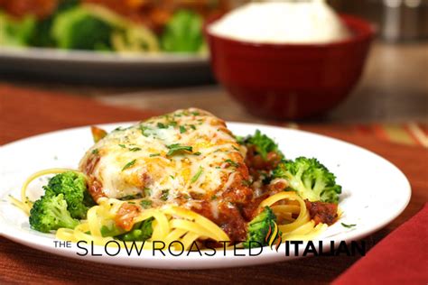 Chicken Parmesan With Linguine And Broccoli