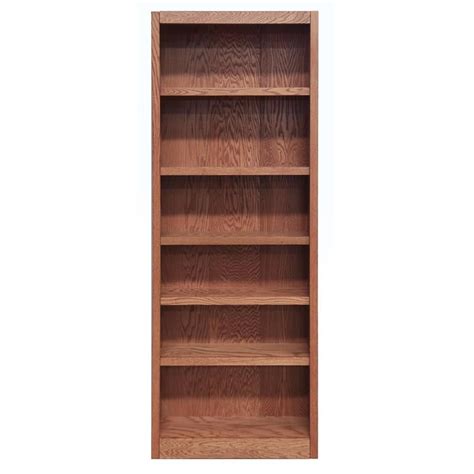 Traditional 84 Tall 6 Shelf Wood Bookcase In Dry Oak Cymax Business