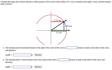 Consider The Angle Shown Below That Has A Radian Measure Of 0 A Circle