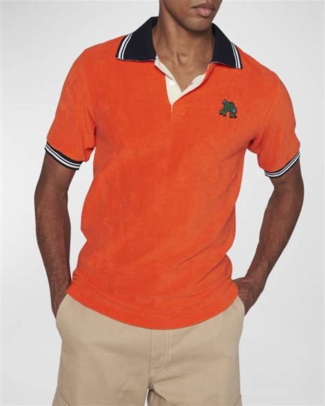 Balmain Men S Monogram Polo Shirt Neiman Marcus