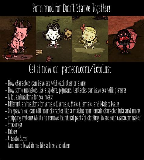 If Anyone Is Interested I Found An Open Source Sex Mod For Don T Starve Together And Its Better