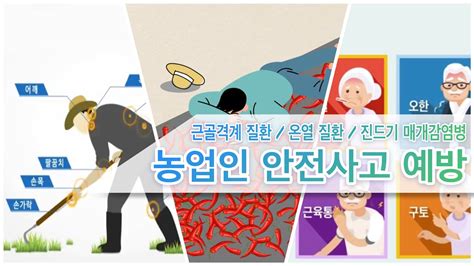 농업인 안전사고 예방근골격계 질환 온열 질환 진드기 매개감염병 Youtube