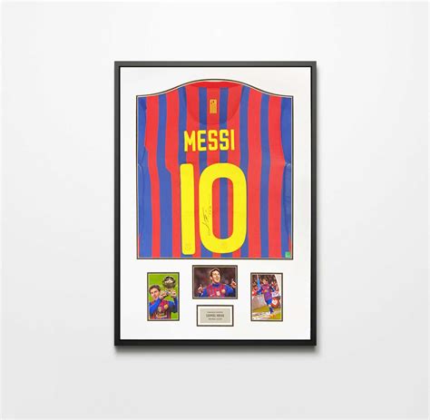 Authentically Signed Lionel Messi - Barcelona Framed Shirt - Mounts and ...