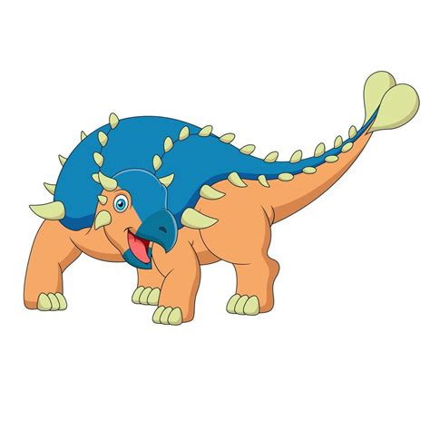 Cute ankylosaurus cartoon. Cute animal cartoon. Vector illustration 13431392 Vector Art at Vecteezy