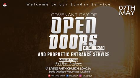 Covenant Day Of Open Doors And Prophetic Entrance Service First