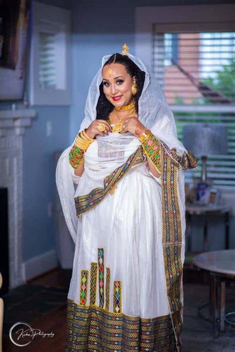 Ethiopian And Eritrean Habesha Traditional Dress Clothing Kemis