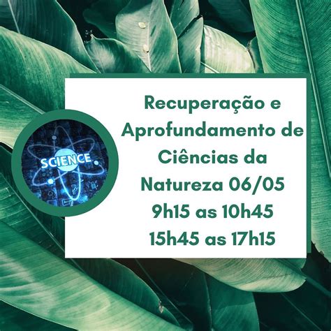 Recupera O E Aprofundamento Ci Ncias Da Natureza