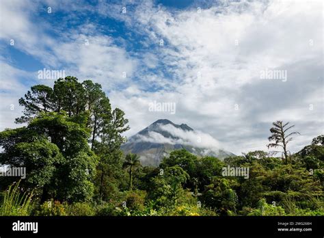 Primary And Secondary Forrest Surround Arenal Volcano At The Arenal