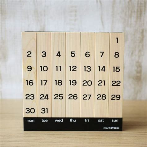 Wooden Perpetual calendar more Trees design 万年カレンダー カレンダー オブジェ