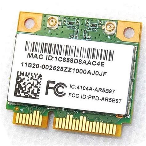 Atheros Ar B B G N Pci E Half Mini Wireless Wifi Wlan Card