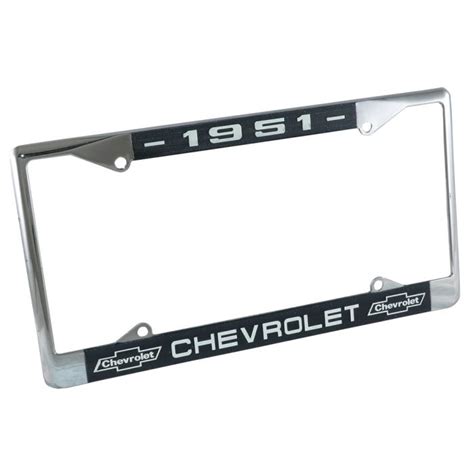 1951 Chevy License Plate Frame With Chevy Logo