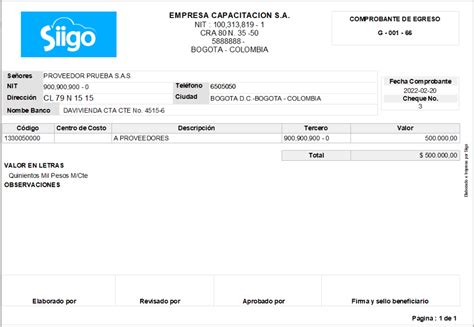 Elaboraci N Egreso Anticipo Proveedores Portal De Clientes Siigo