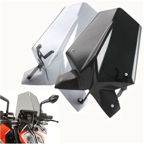 ABS Windshield Windscreen w/ Mounting Bracket for KTM Duke 125 390 Duke215 2013 2018 Duke390 ...