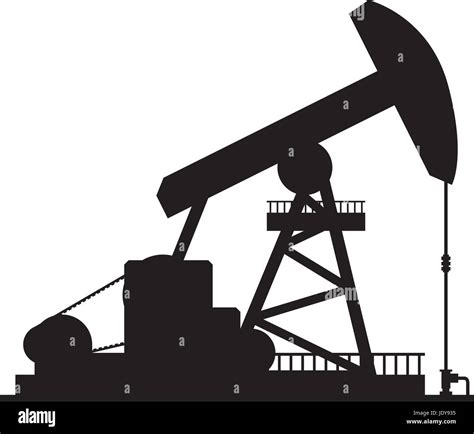 Oil Pump Silhouette Stock Vector Image Art Alamy