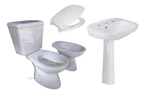 Combo Inodoro Roca Italiana Tapa Mochila Bidet Lavatorio