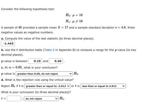 Solved Consider The Following Hypothesis Test Ho U 18 Haiu