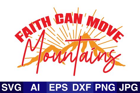 Faith Can Move Mountain Svg Design Graphic By SVG Cut Files Creative