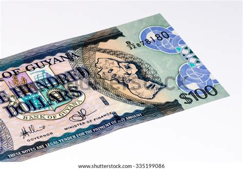 100 Guyanese Dollars Bank Note Guyanese Stock Photo 335199086