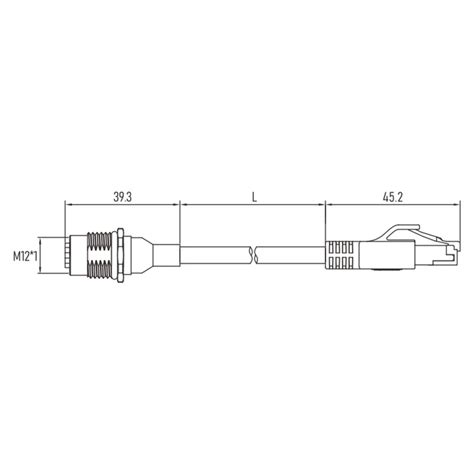 M Pin Female D Code Panel Mount Connector To Rj Male Plug