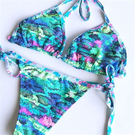 Analu Boutique Swim Nwt Colombian Snaketwo Piece Bikini Set Sexy