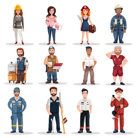 Premium Vector Vector Illustration Material People Set Of Various