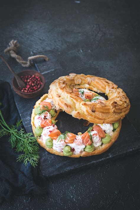 Paris Brest à la crème davocat fromage frais et saumon écossais Label