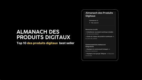 Almanach Des Produits Digitaux