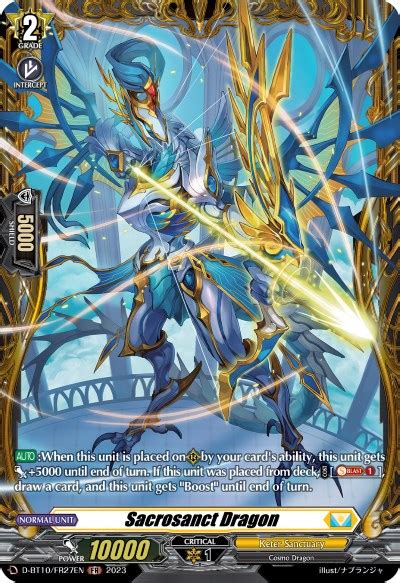 Sacrosanct Dragon (FR) - Dragon Masquerade - Cardfight Vanguard