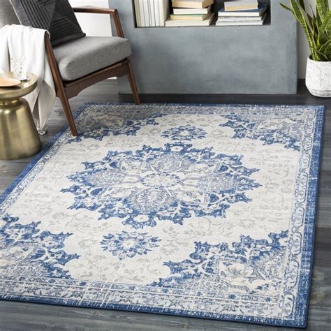 Charlton Home Swaney Power Loom Jute Sisal Blue Rug Reviews Wayfair