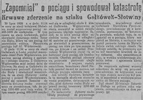 Historia Nieznana Ga K Wek Kolej Katastrofa Ilustrowana