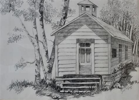 One Room Schoolhouse Drawing by Jill Myers - Pixels