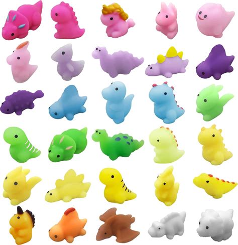 30pcs Mochi Squishy Toys Mini Kawaii Dinosaur Squishies Soft Fidget Toys Stress Squeeze Toys