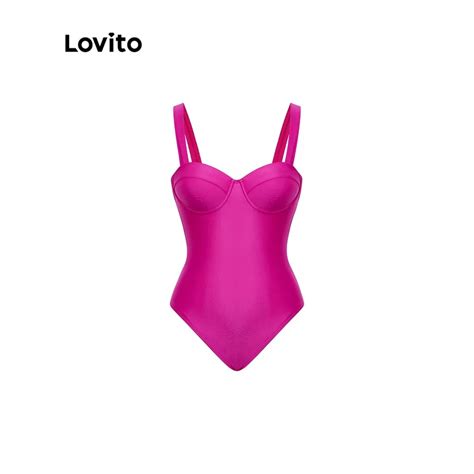 Trendy Lovito One Piece Swimsuit In Hot Pink On Carousell