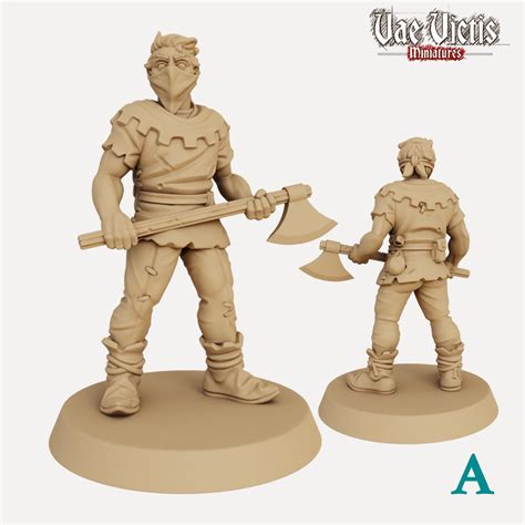 Angry Villagers 3d Printed Miniatures Empire Of Minis