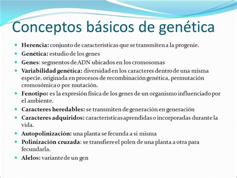 Genética Mendeliana Objetivo Manejar Conceptos de ppt descargar