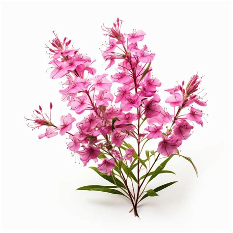 Premium Ai Image Fireweed Isolated On White Background