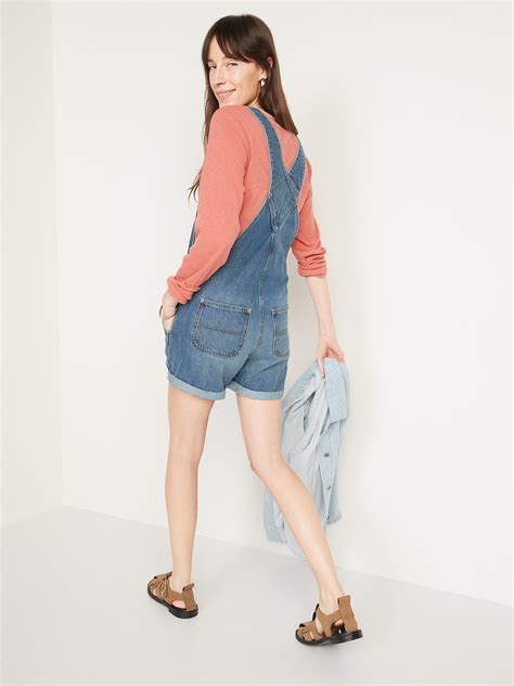 Slouchy Straight Non Stretch Workwear Jean Short Overalls Inch