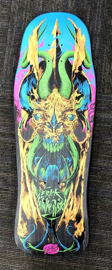 Rare Erick Winkowski Primeval Blacklight Santa Cruz Skateboard Deck