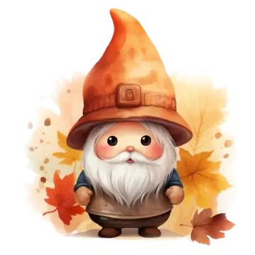 Cute Autumn Gnome Illustration Ai Generated Ai Generated Autumn Gnome