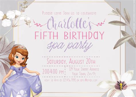 First Birthday Invitation Card Template CC Alcala Norte