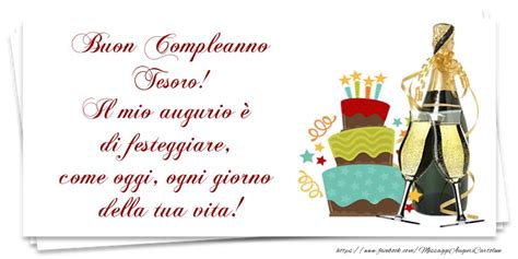 Cartoline Di Compleanno Per Fidanzata Buon Compleanno Tesoro Il Mio